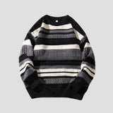 Striped Crew Neck Sweater Front View