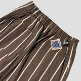 Lightweight striped pants with velcro.