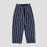 Comfortable elastic waistband striped pants.