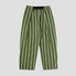 Striped casual pants with velcro closure.