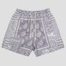 Unisex shorts with loose fit and classical artistic print