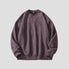 Front view of Suede Crew Neck Sweatshirt