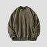 Front view of Suede Crew Neck Sweatshirt