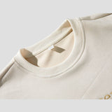 Suede Letter Sweatshirt collar with comfortable fit