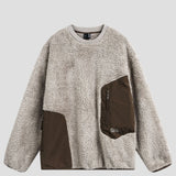 Techwear Patchwork Crewneck Sweatshirt
