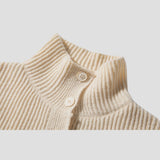 Soft-touch sweater with a high elasticity, textured cardigan design
