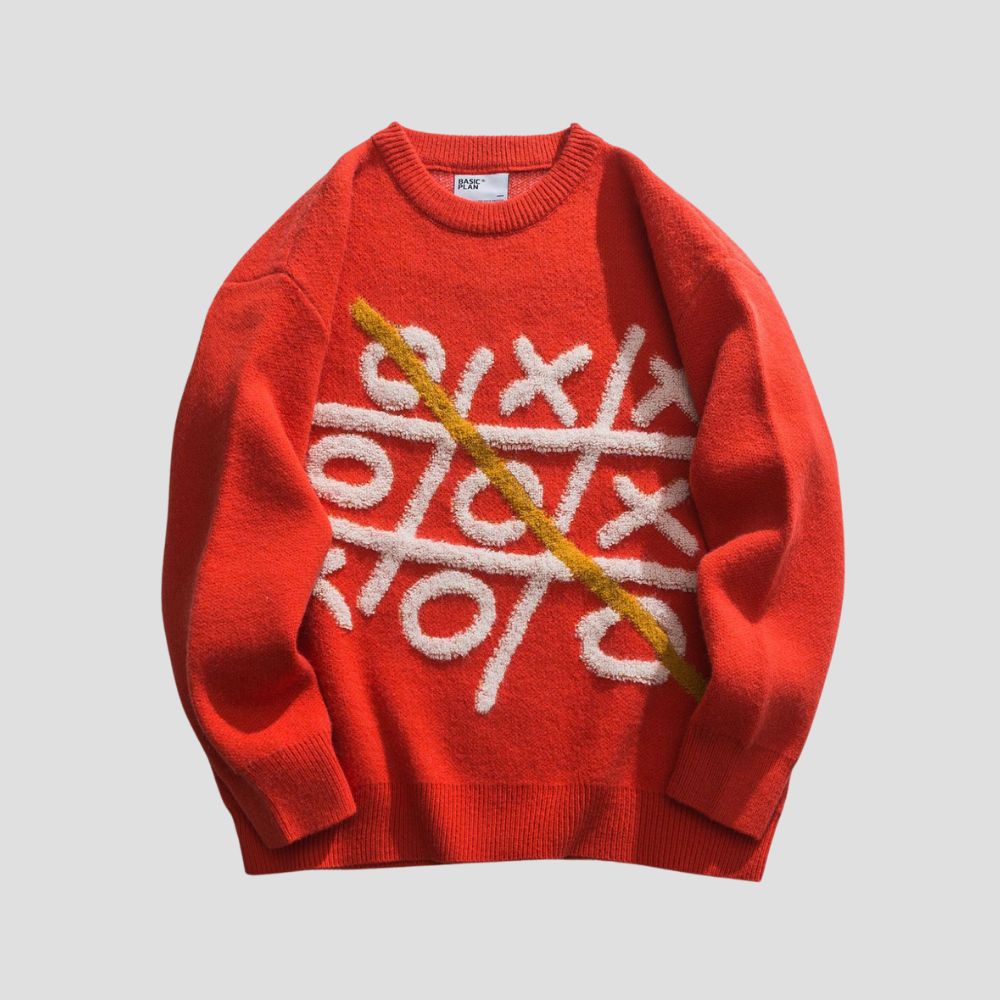 Soft-touch sweater with unique game-inspired graphics
