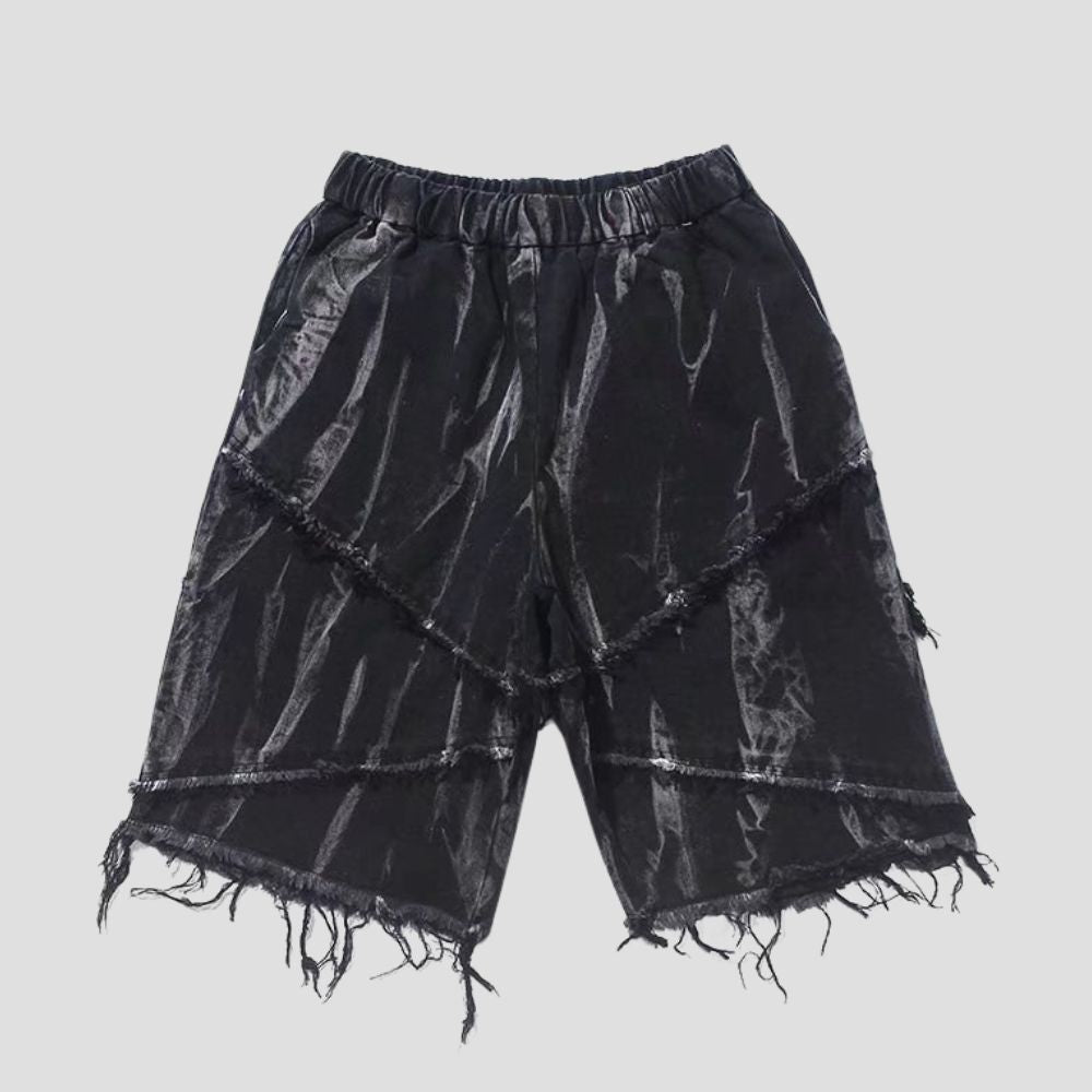 frayed-hem-tie-dye-shorts