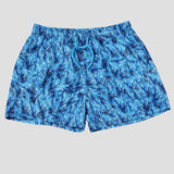 Trendy print beach shorts with elastic waistband.