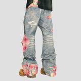 Loose fit hip-hop jeans with slight stretch