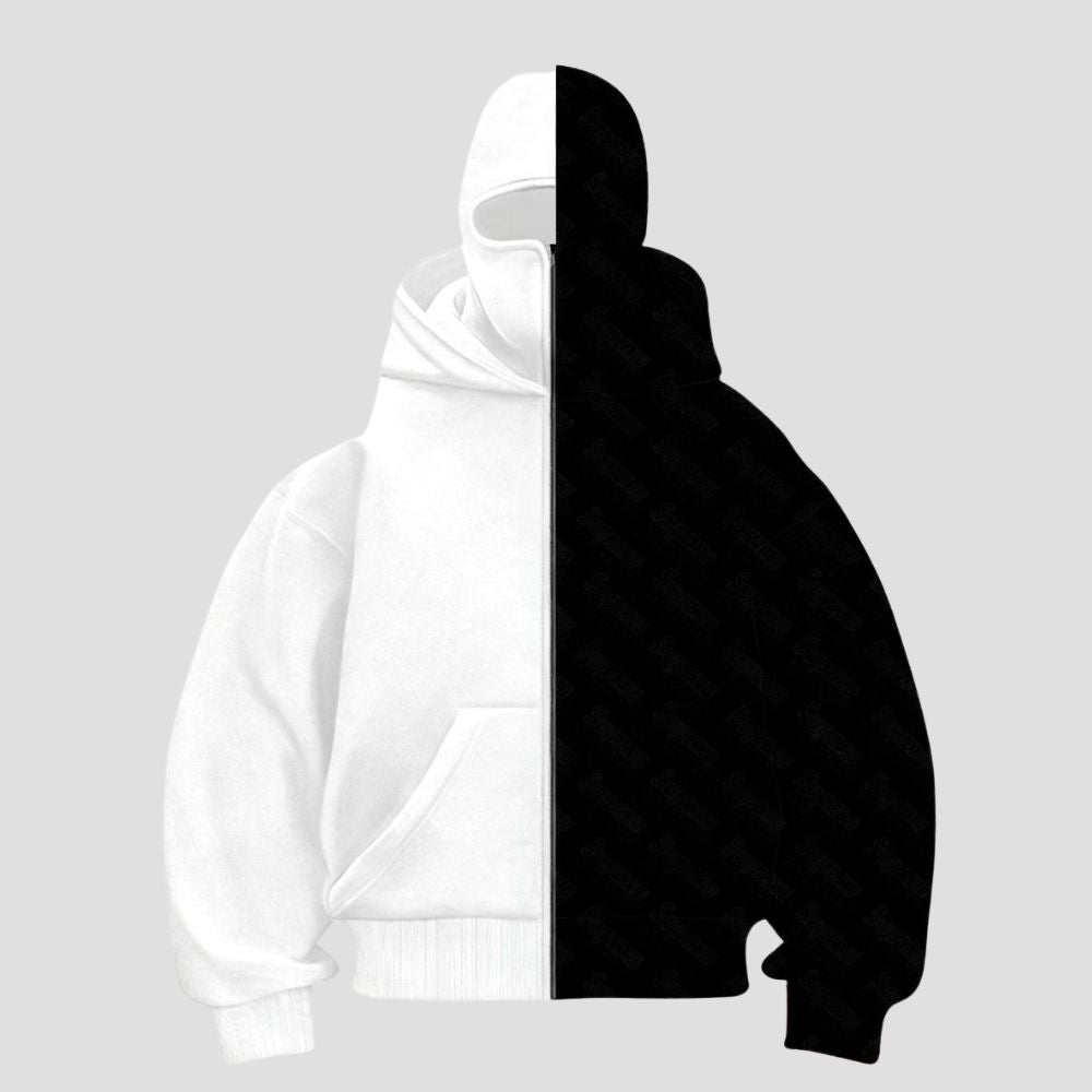 Two-Tone Split Hoodie