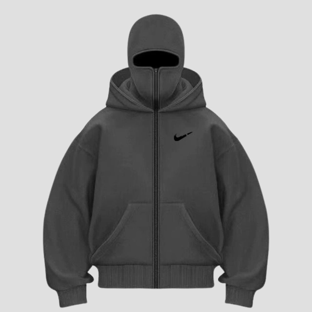 Unique Double-Hood Zipper Hoodie
