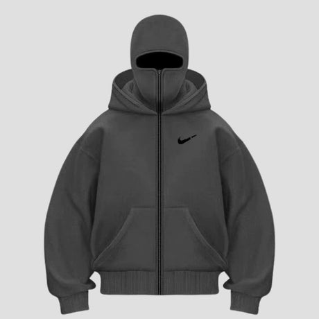 Unique Double-Hood Zipper Hoodie