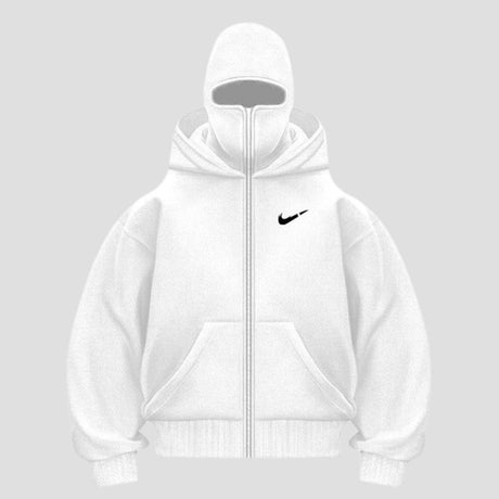 Unique Double-Hood Zipper Hoodie