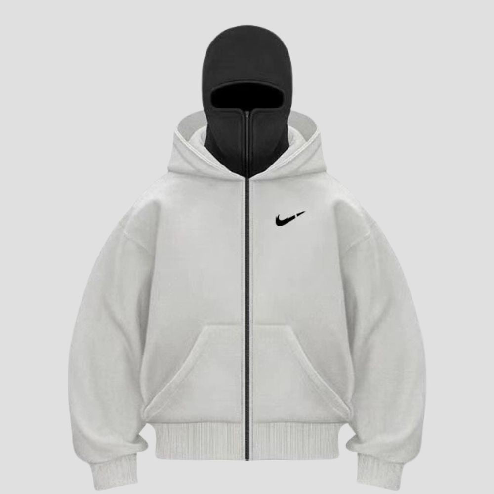 Unique Double-Hood Zipper Hoodie