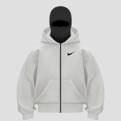 Unique Double-Hood Zipper Hoodie