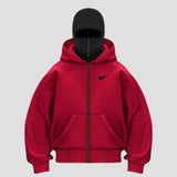 Unique Double-Hood Zipper Hoodie