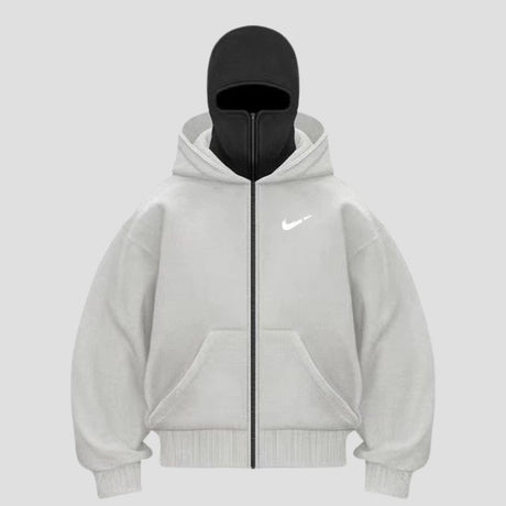 Unique Double-Hood Zipper Hoodie
