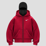 Unique Double-Hood Zipper Hoodie