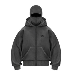 Double-Hood Graffiti Hoodie