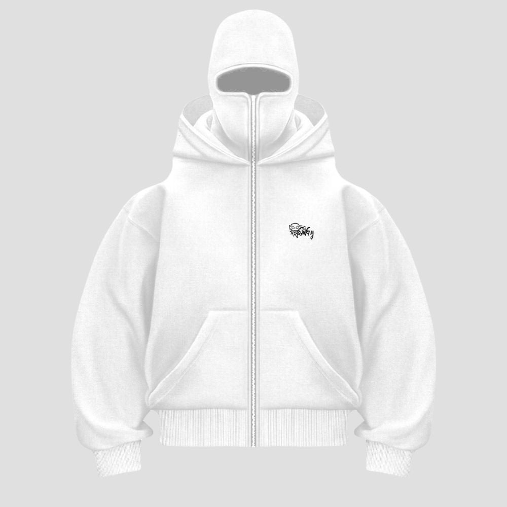 Unique dual hood design hoodie with relaxed casual fit
