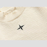 High-quality eco-friendly sweater with frayed edge detail
