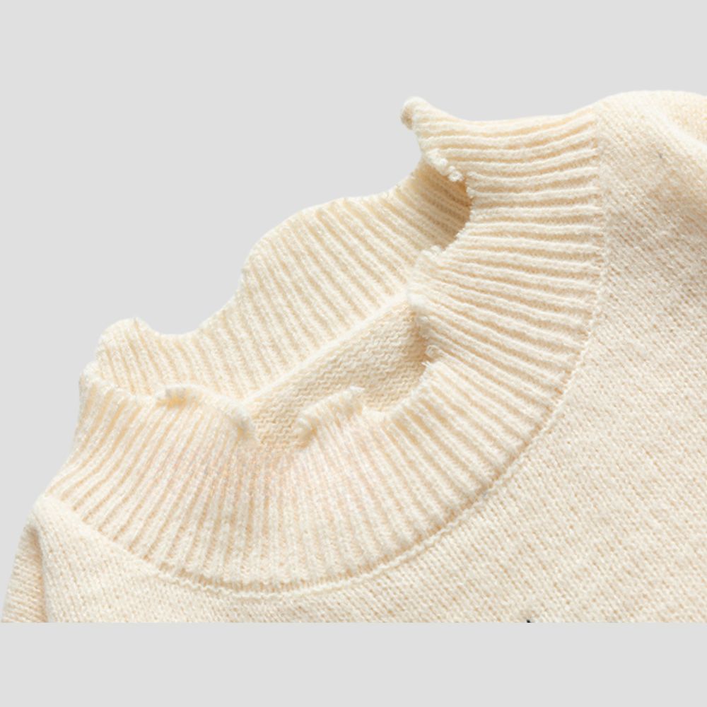 Trendy frayed edge sweater for men and women
