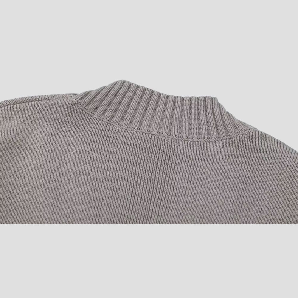 Trendy sweater showcasing a high-quality eco-friendly fabric blend.
