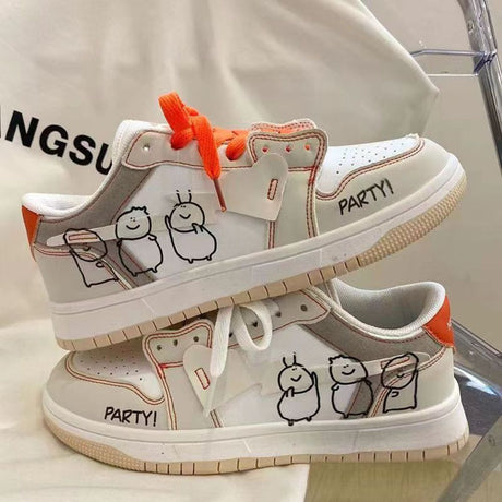  Vintage Graffiti Casual Shoes worn in a casual lifestyle setting