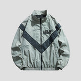  Front view of the Vintage Sports PT Jacket with sporty design and zip-up closure.