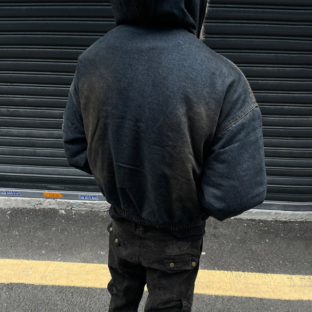 Vintage Distressed Hooded Jacket