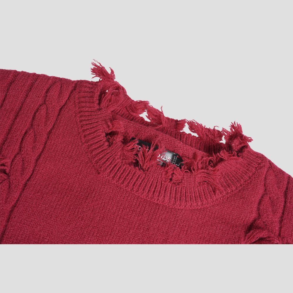 Vintage Fringe Letter Sweater