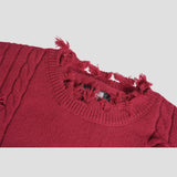 Vintage Fringe Letter Sweater