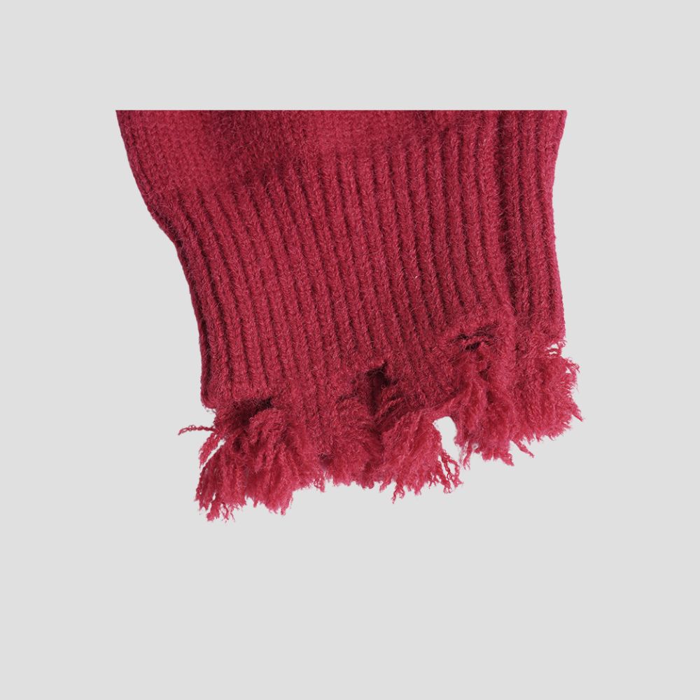 Vintage Fringe Letter Sweater