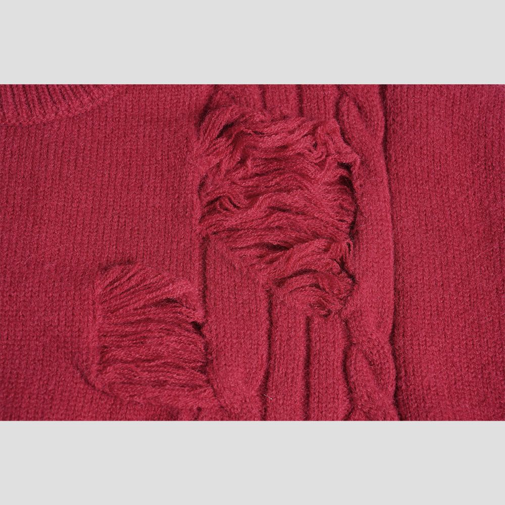 Vintage Fringe Letter Sweater