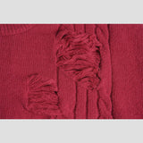 Vintage Fringe Letter Sweater