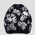 Vintage Skull Jacquard Sweater