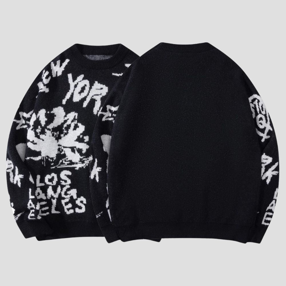 Vintage Skull Jacquard Sweater