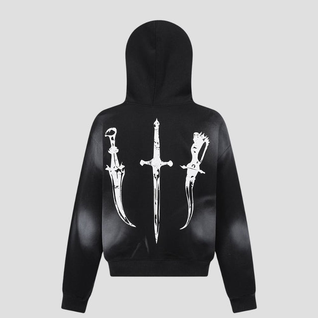 Vintage-Fleece-Hoodie aus gewaschenem Fleece