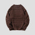 Soft texture crewneck sweater with a classic knit design
