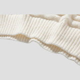 Cable knit textured sweater with high-quality eco-friendly material
