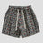 Trendy loose fit shorts with street fashion elements and embroidery pattern.