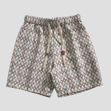 Stylish unisex shorts with color block design and cooling fabric for travel.