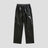 Street style leather pants with vintage flair