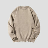 Stylish shredded vintage sweater for men and women
