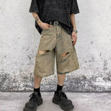 Wasteland Style Denim Capris