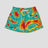 Adjustable watercolor graffiti shorts for urban fashion