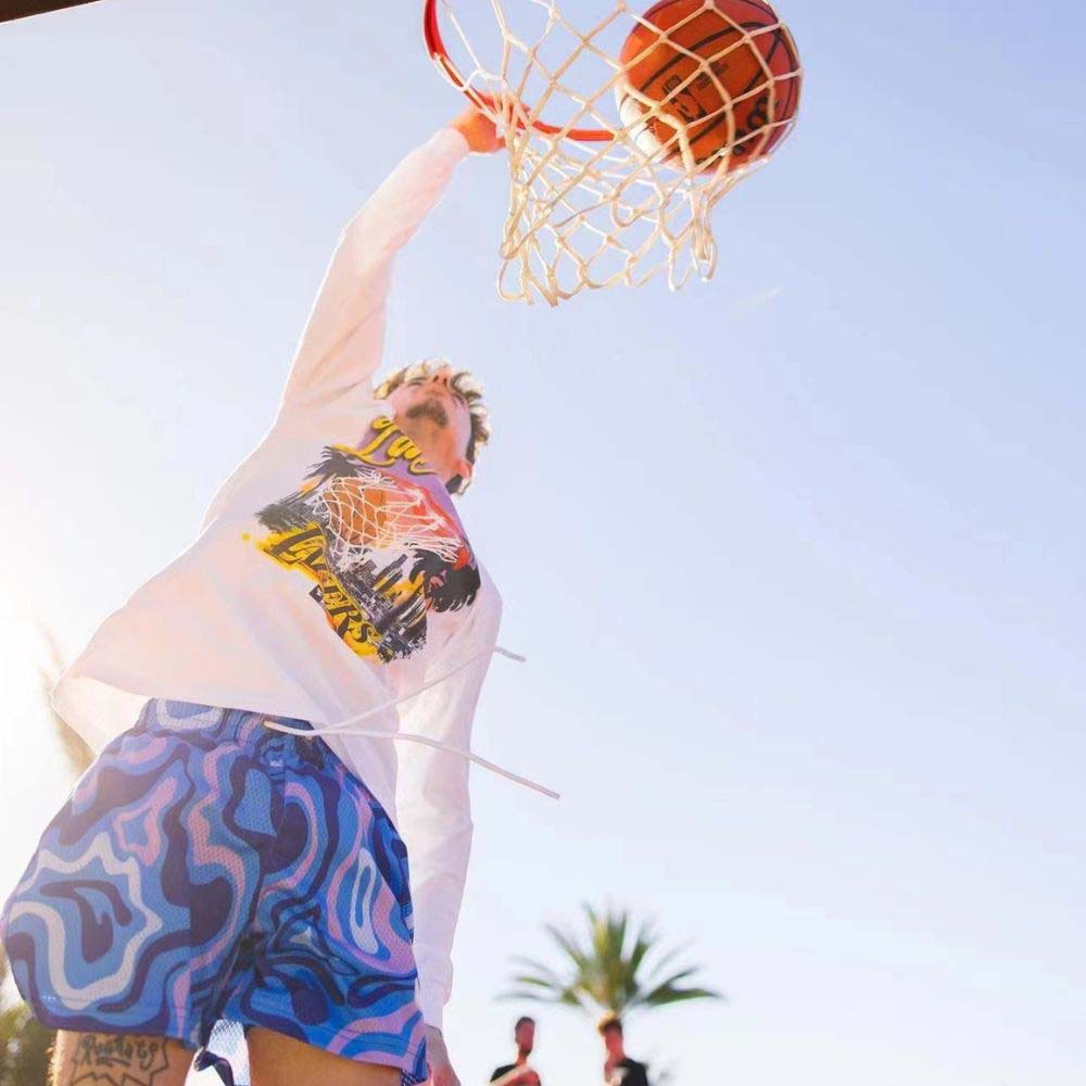 Fashionable watercolor graffiti shorts with comfort features