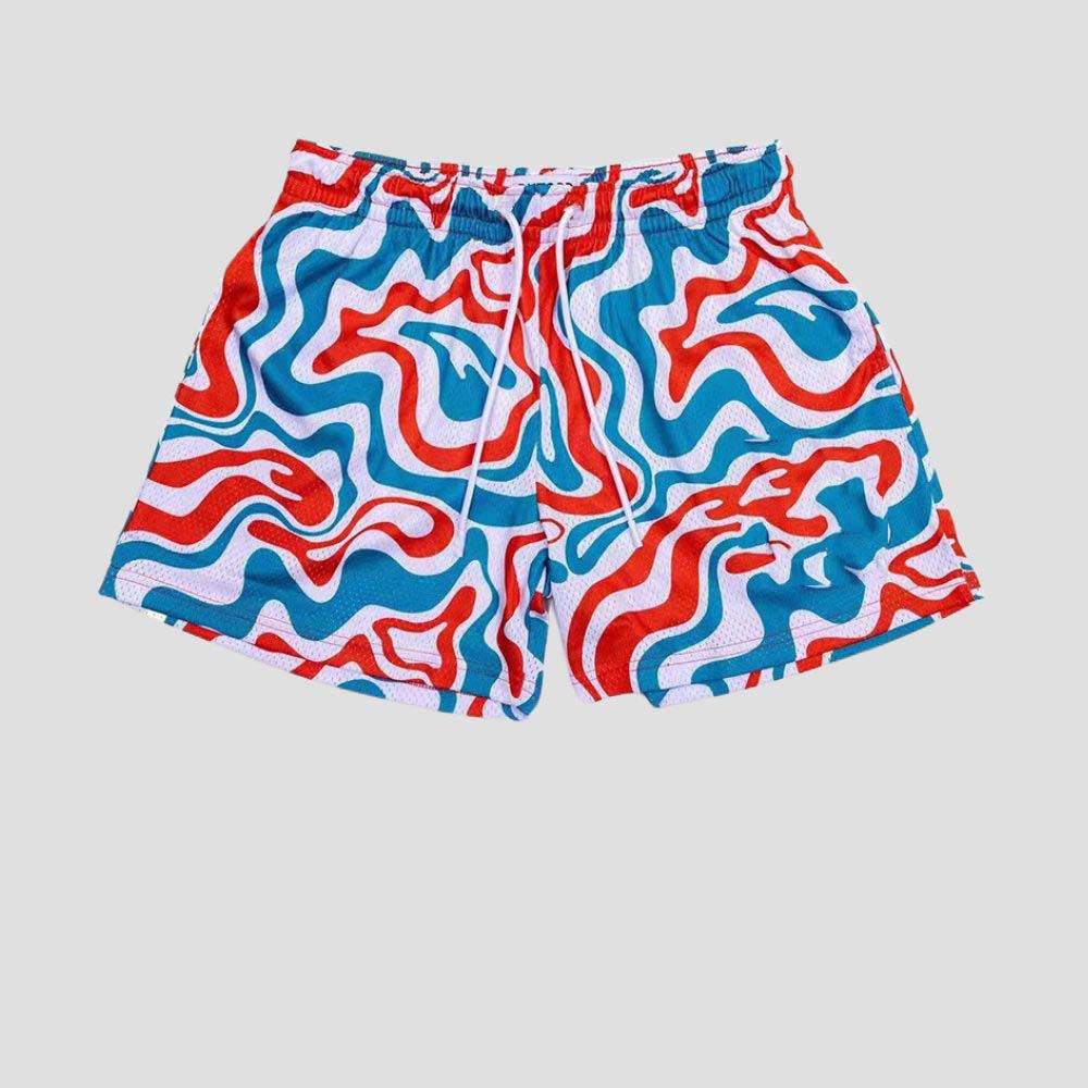 Breathable loose-fit shorts with elastic waistband