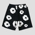 Urban fashion shorts with white flower print